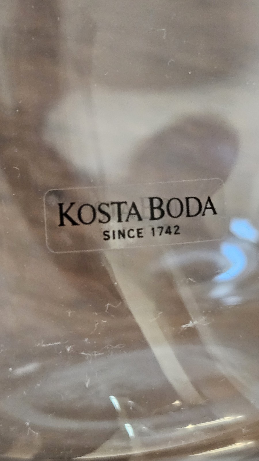 Kosta Boda Bertil Vallien “SPIRIT” Bottle Vase Signed, Pinched Sides 12″ x 4″