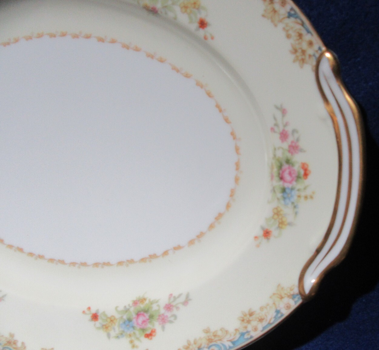 Vintage Rose China Serving Platter – Made In Occupied Japan 11 3/4″