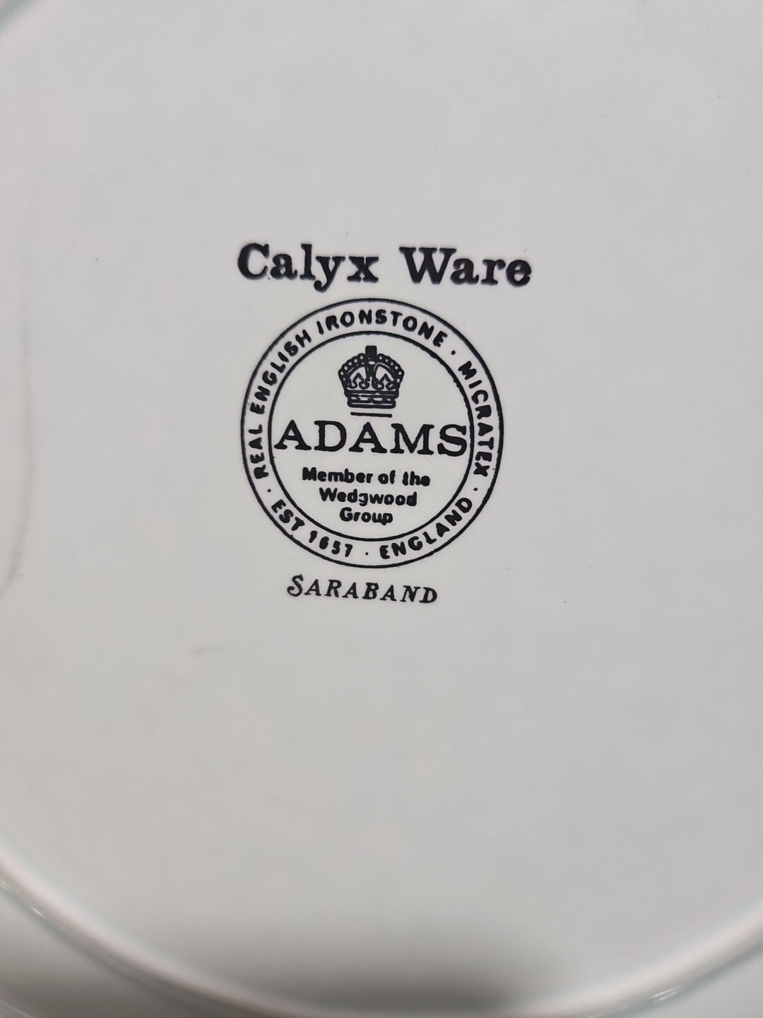 Adams Calyx Ware Saraband Dinner Plate Red and Light Green SET OF 6
