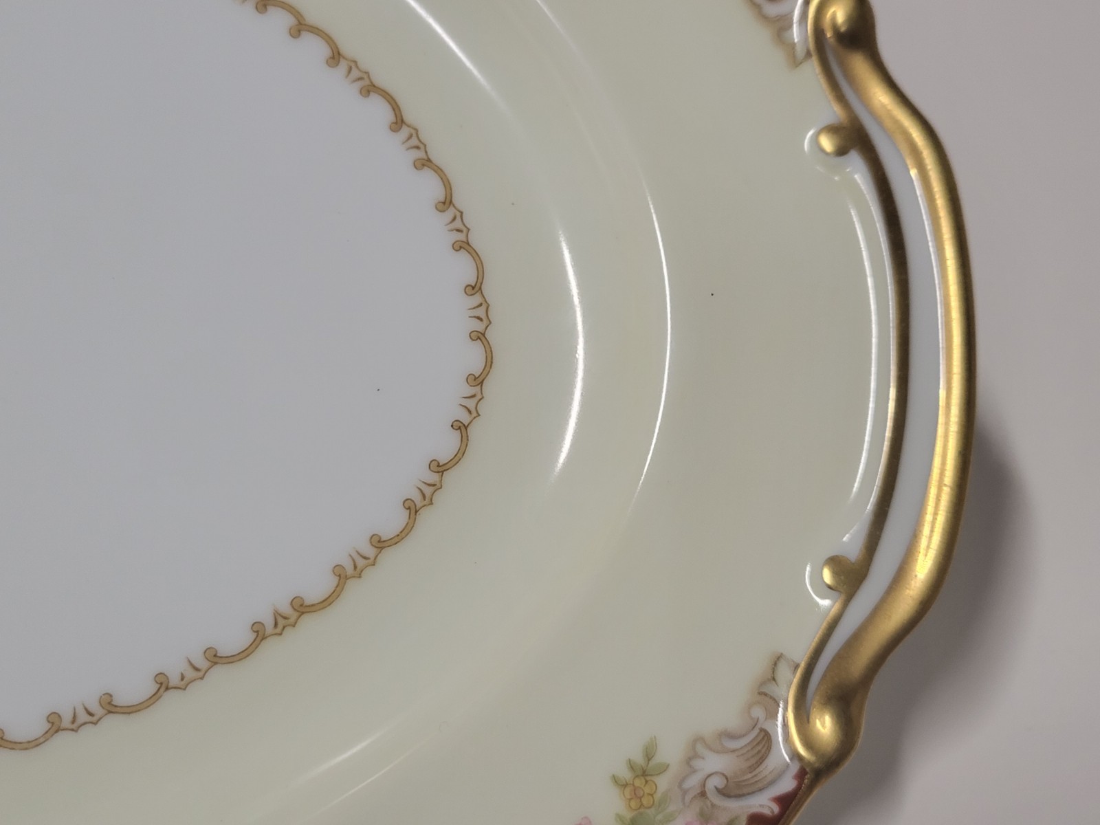 Vintage Noritake Japan M Mark Serving Platter Harmony 3906 Pink Floral Gold Gilt