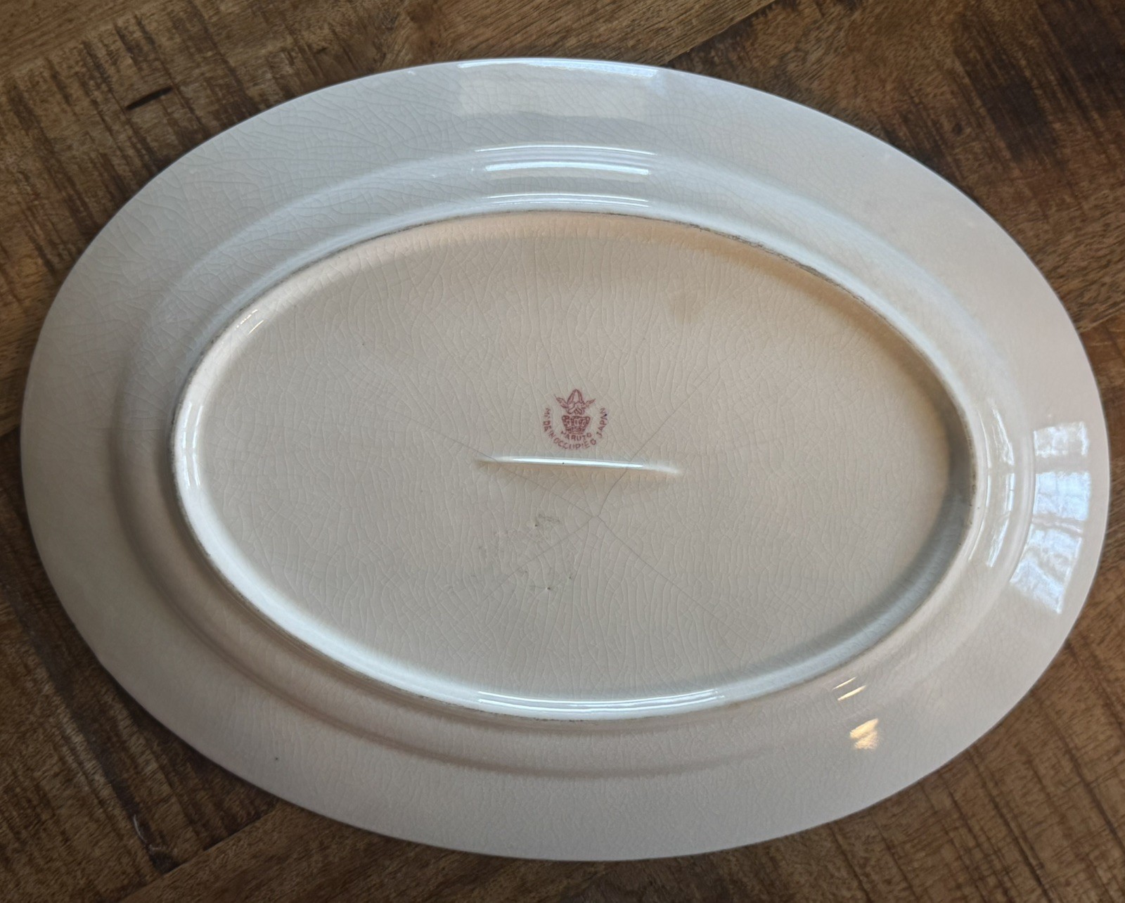 Vintage 1945-1952 Made In Occupied Japan Maruto Stamped Serving Platter 12.5”
