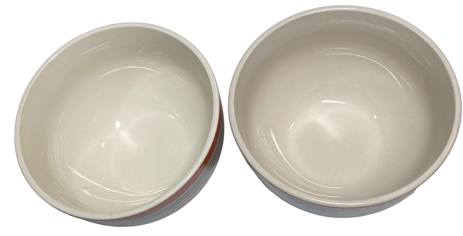 Set Of 2 Tabletops Gallery “GRAYSON” Hand Painted Orange 5 5/8″ Soup Cereal Bowl