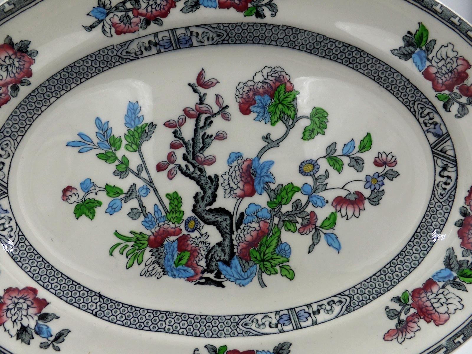 Woods & Son Burslem England Indian Tree Platter 11 3/4 Inches