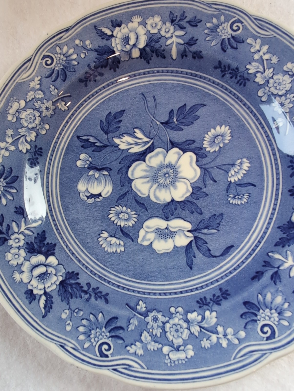 VTG SPODE Botanical 1820 BLUE ROOM COLLECTION 7.5 PLATE – ENGLAND
