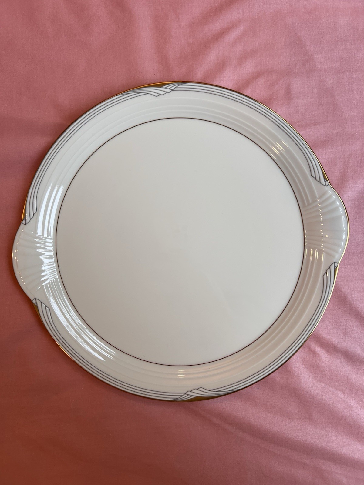 2 Golden Cove Handled Cake Plates by Noritake China Made In Japan