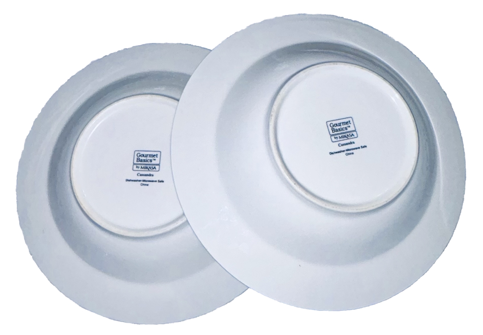 CLASSIC MIKASA CASSANDRA GOURMET BASICS White Grannycore Coupe Bowl Set Of 2