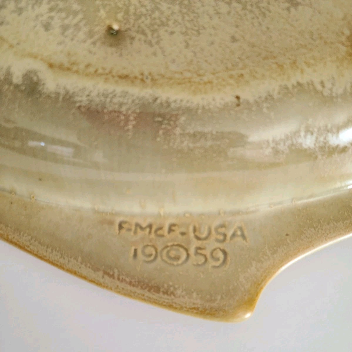 Vintage Freeman McFarlin California Pottery Divided Fish Dish MCM 1950s 1960s