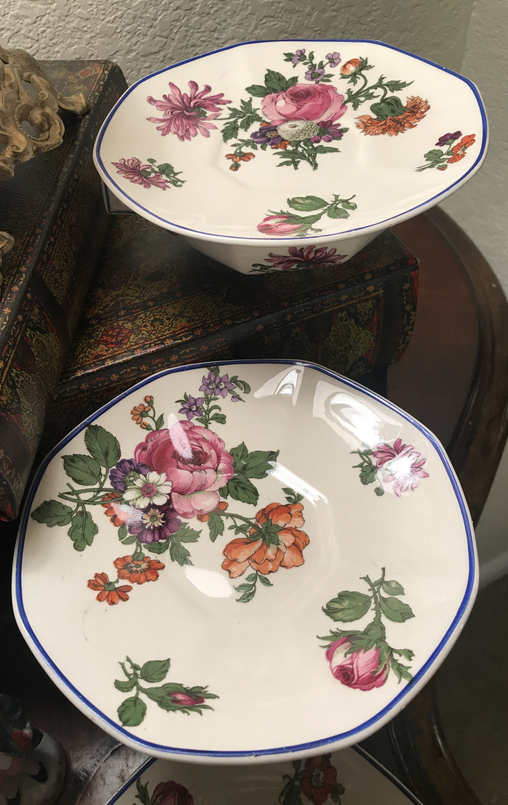 Antique Royal Doulton Cream Soup Bowl & Saucer Nanakin RdNo 597,783 Made England