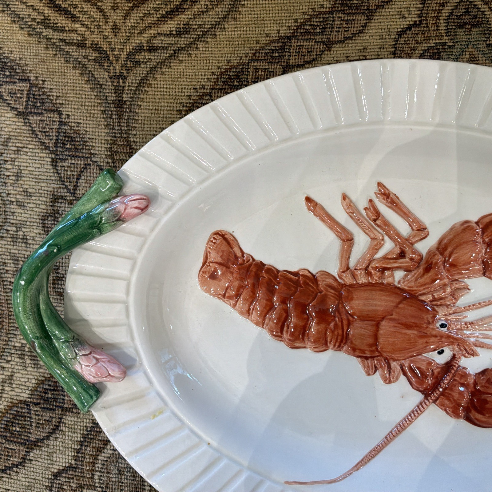 Fitz And & Floyd Fish Market Lobster Platter Plate 14” 1992