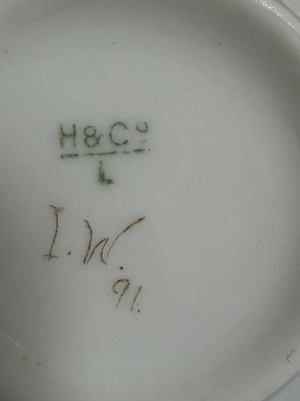 Rare Antique Haviland Limoges Hand-Painted Teacup & Saucer – Dated August 1891