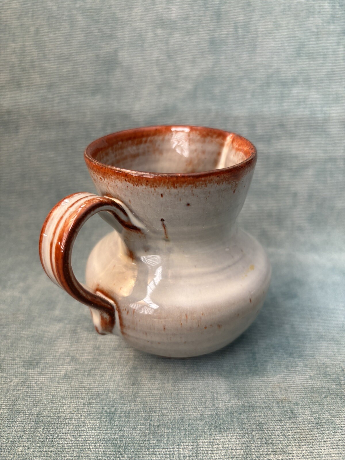 Seagrove Pottery Pitcher – Cole Pottery – Signed – Red Eye Gravy Glaze – 3.5 in