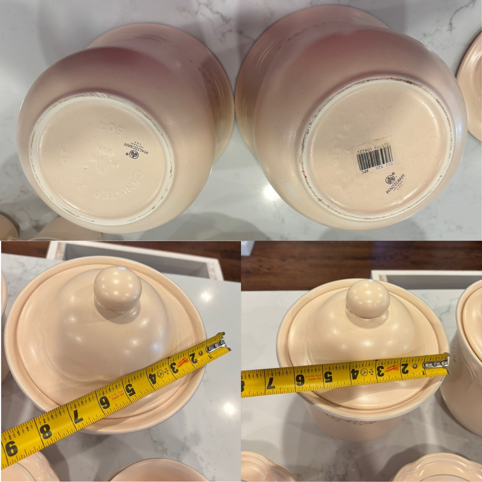 Pfaltzgraff Remembrance VINTAGE FLORAL DINNERWARE LOT CREAM IVORY PEACH PINK USA