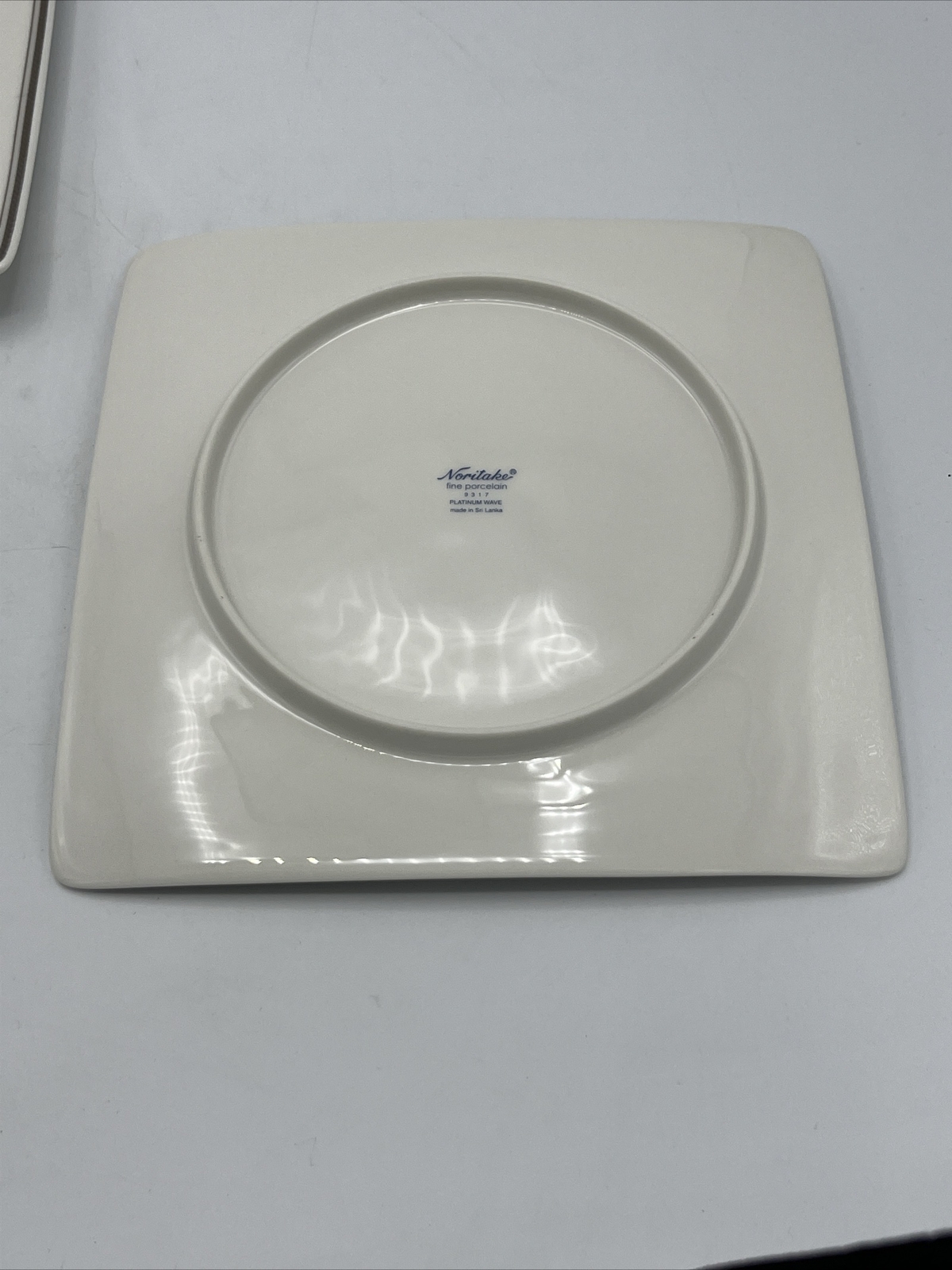 Noritake China Platinum Wave Four Piece Square Place Setting