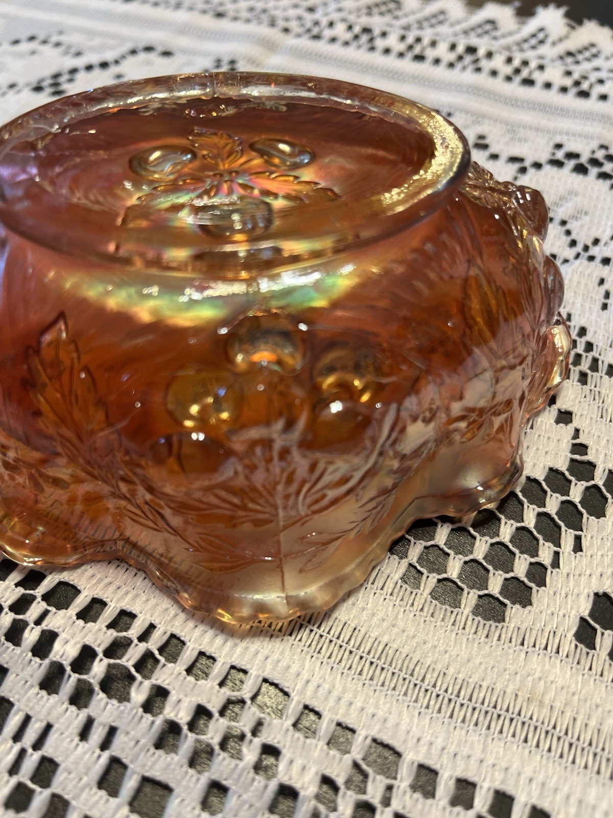 Antique (1905-1913) Dugan Glass Company Marigold Matching Berry Set
