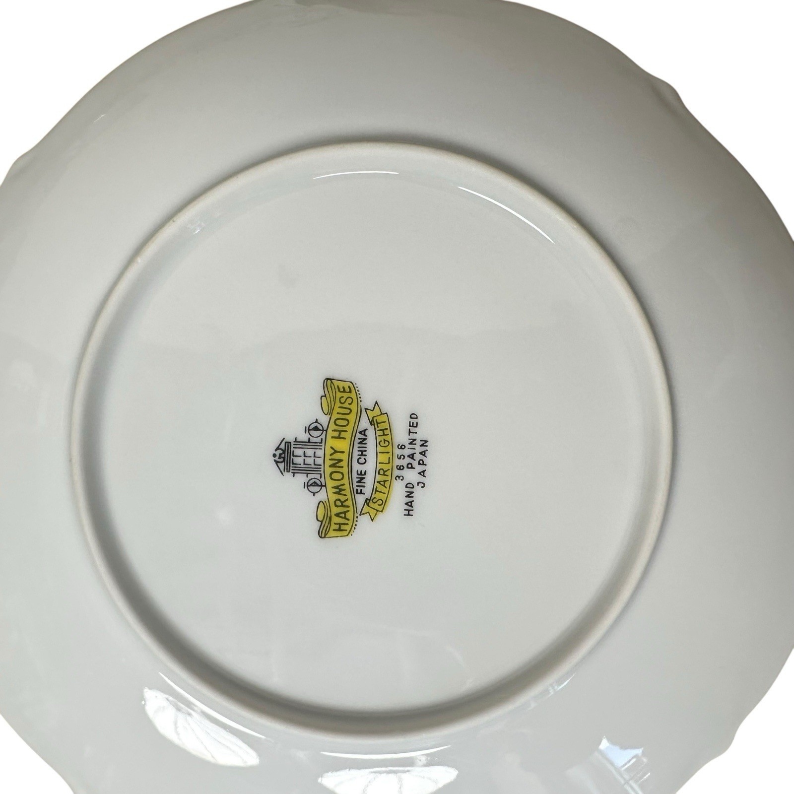 Vintage Harmony House Starlight Fine China Platinum Edges Small Plates Set Of 2