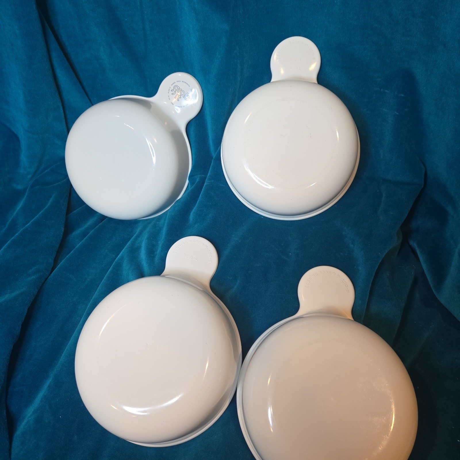 4 Corning Ware Grab It Bowls P-150-B White 15 Oz Range, Oven, Microwave #11180