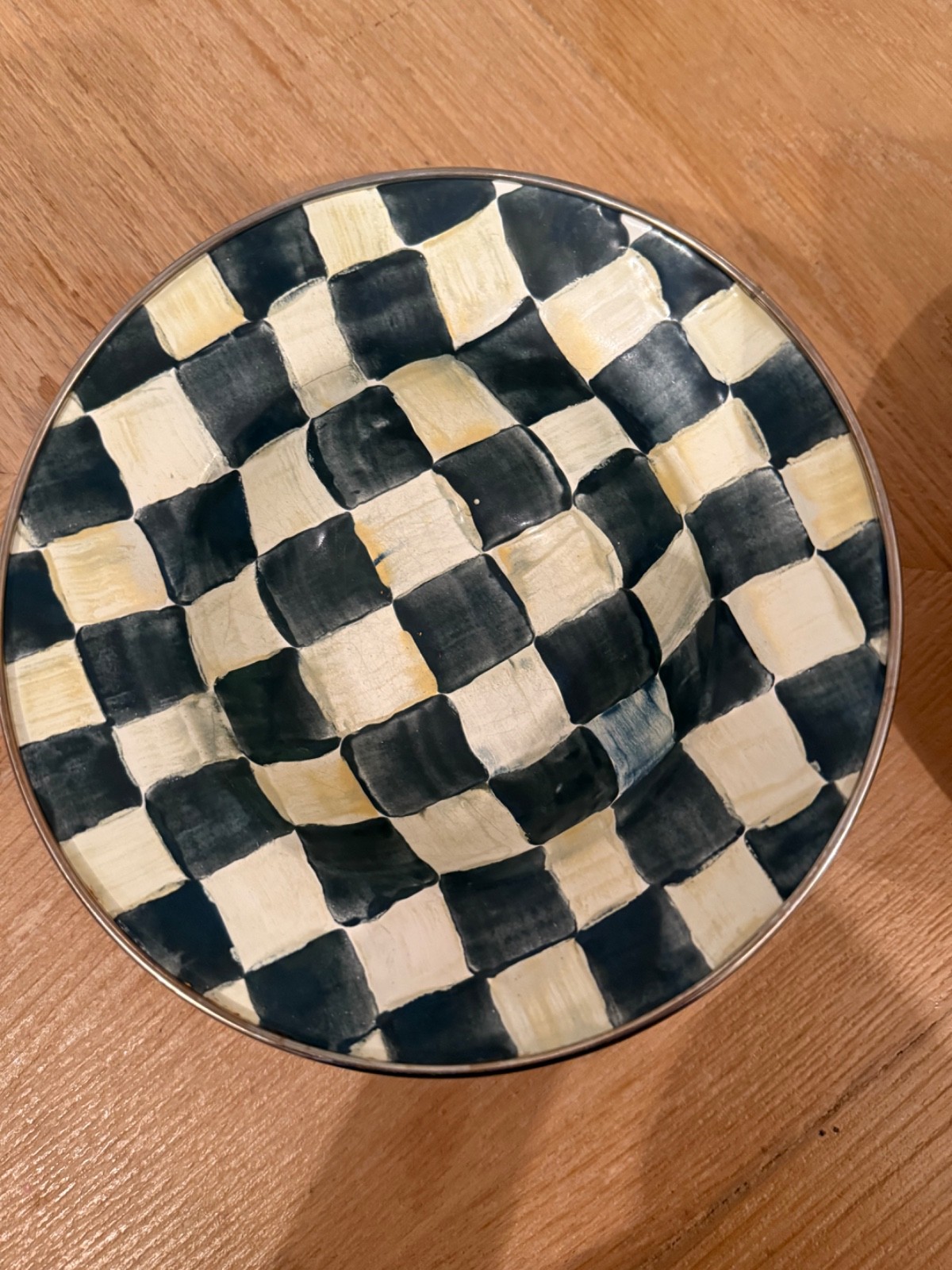 McKenzie Childs classic metal 8″ small bowls