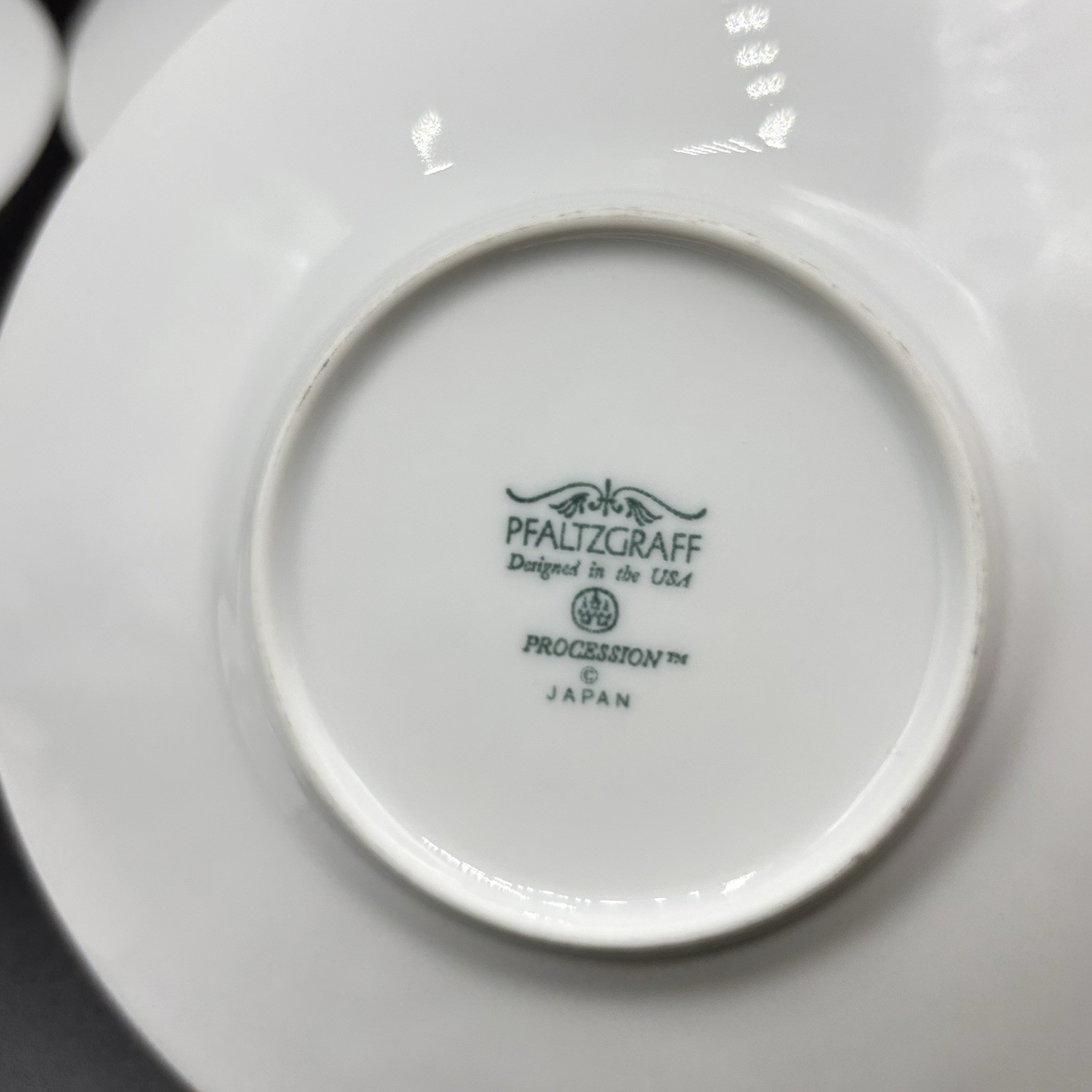 Vtg Pfaltzgraff Procession White Saucers For Flat Cups 6.25” Embossed Set Of 4