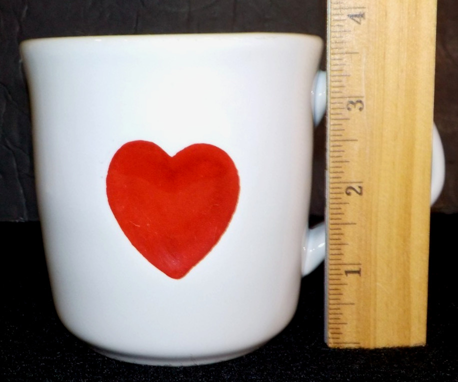 WILLIAMS SONOMA Red Heart Romantic Valentine MUG 14 oz Stoneware (EUC***L@@K)