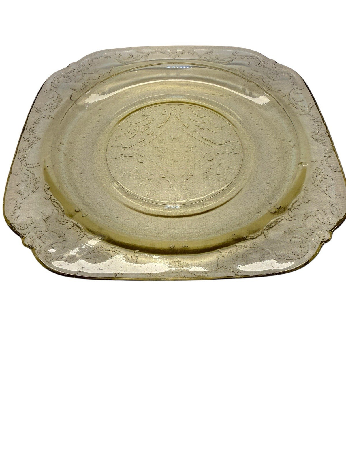 Vintage Federal Glass Madrid Amber Depression Glass 6″ Bread Butter Plate 1930s