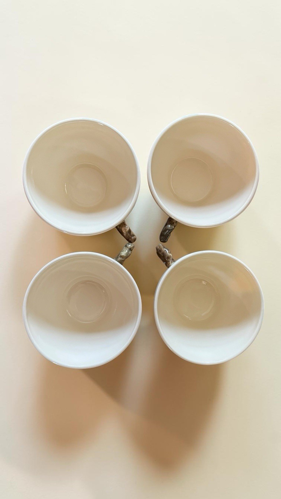 Set Of 4 Vintage Franciscan Desert Rose Flat Cups Pink Floral Tea/Coffee Cups