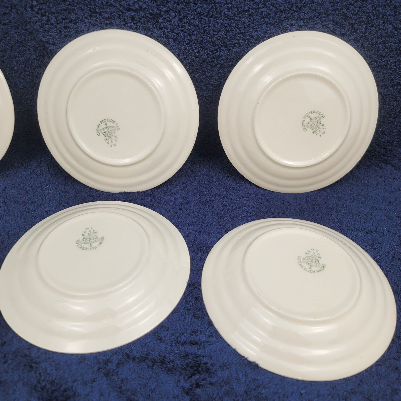 12 Crown Potteries Bread Plates 2 47 Gilt 5 ⁷/⁸” China Victorian DISPLAY ONLY