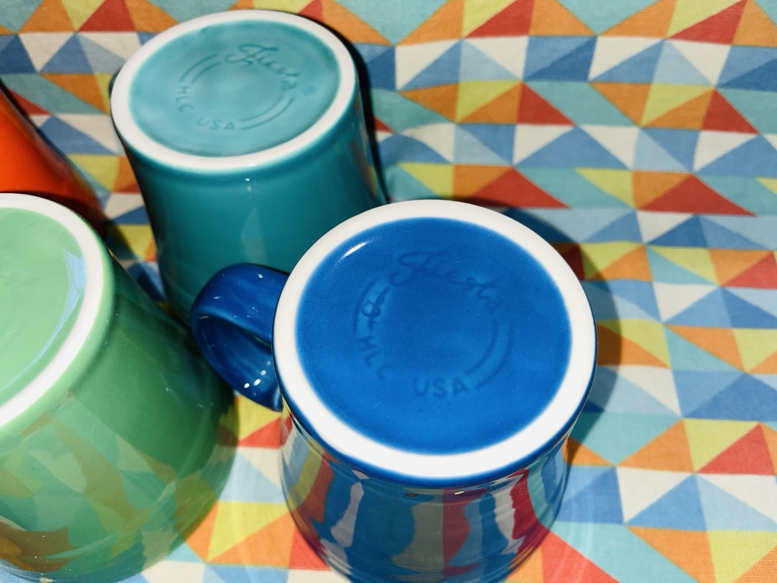 NEW bright set of 6 FIESTA TAPERED MUGS 15 oz FIESTAWARE Free Shipping