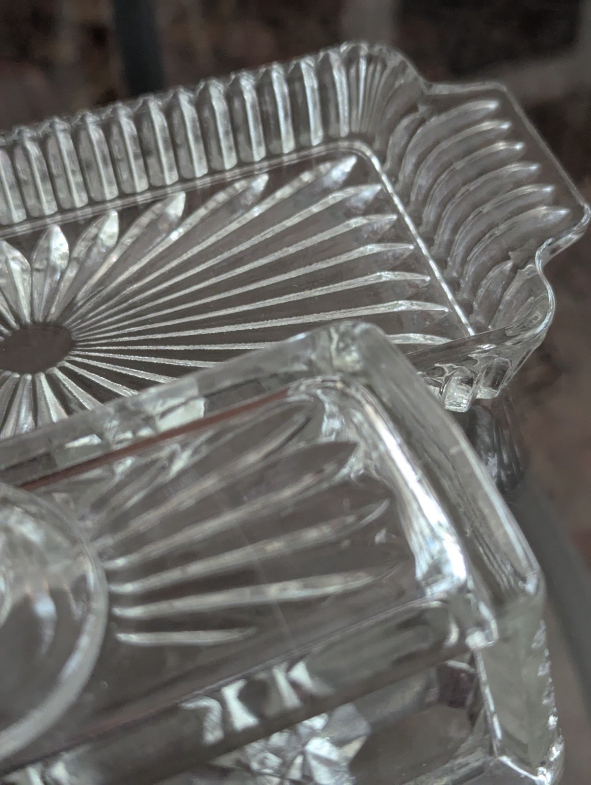 Vintage Federal Glass Windsor Butter Dish With Lid Early 1970s Serving Piece