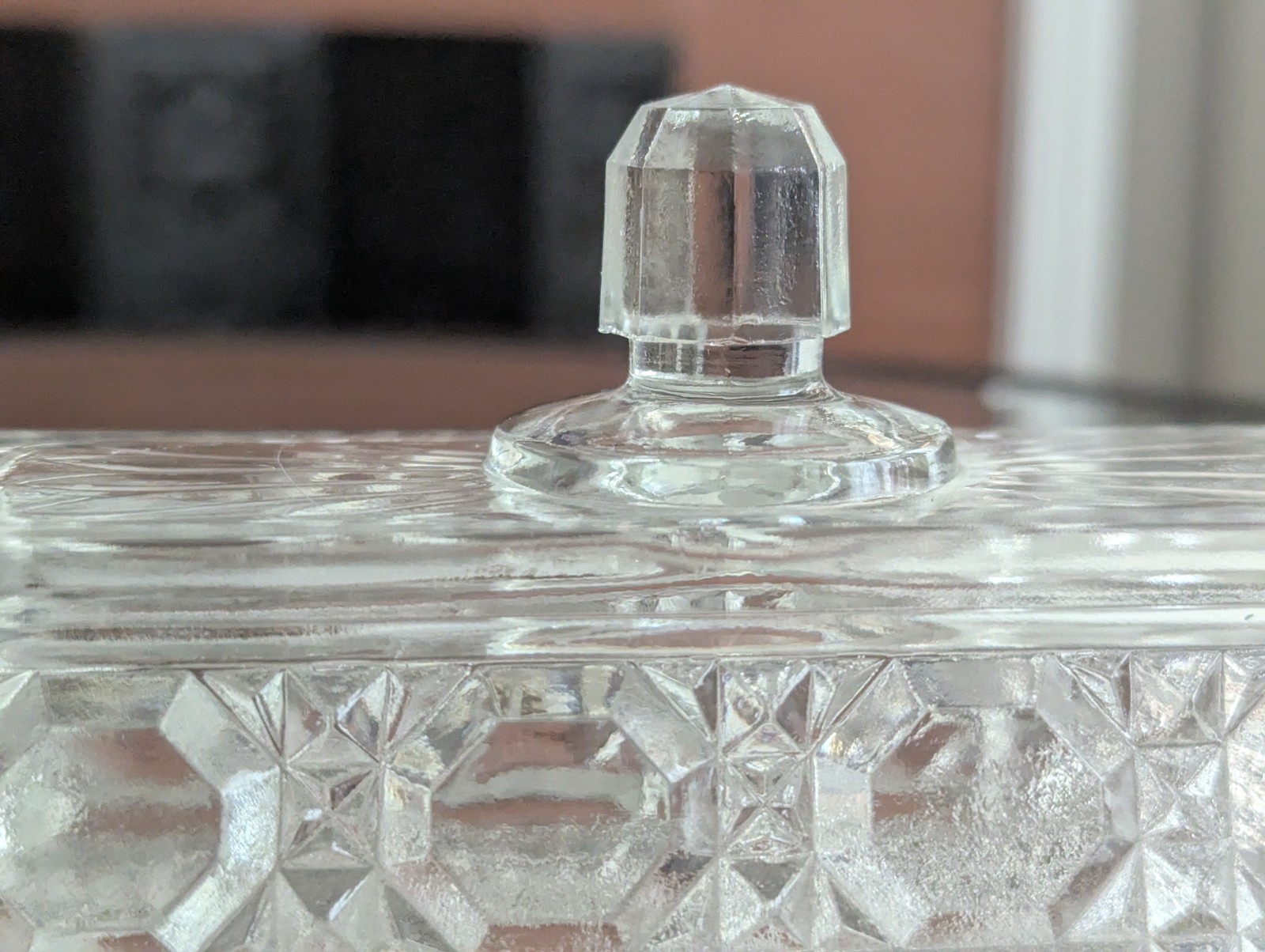 Vintage Federal Glass Windsor Butter Dish With Lid Early 1970s Serving Piece