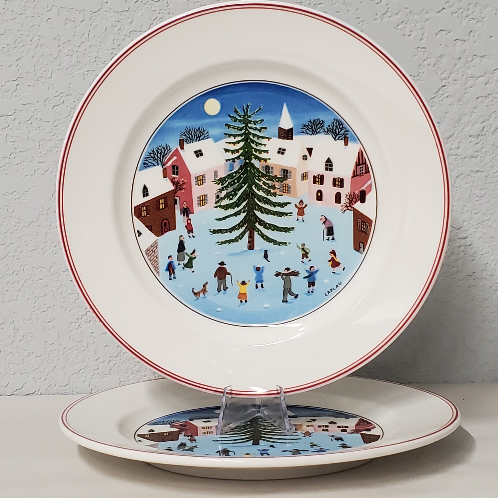 Villeroy Boch Naif Christmas 1748 Luxembourg Dessert Plates Set Of 2 8 Inches