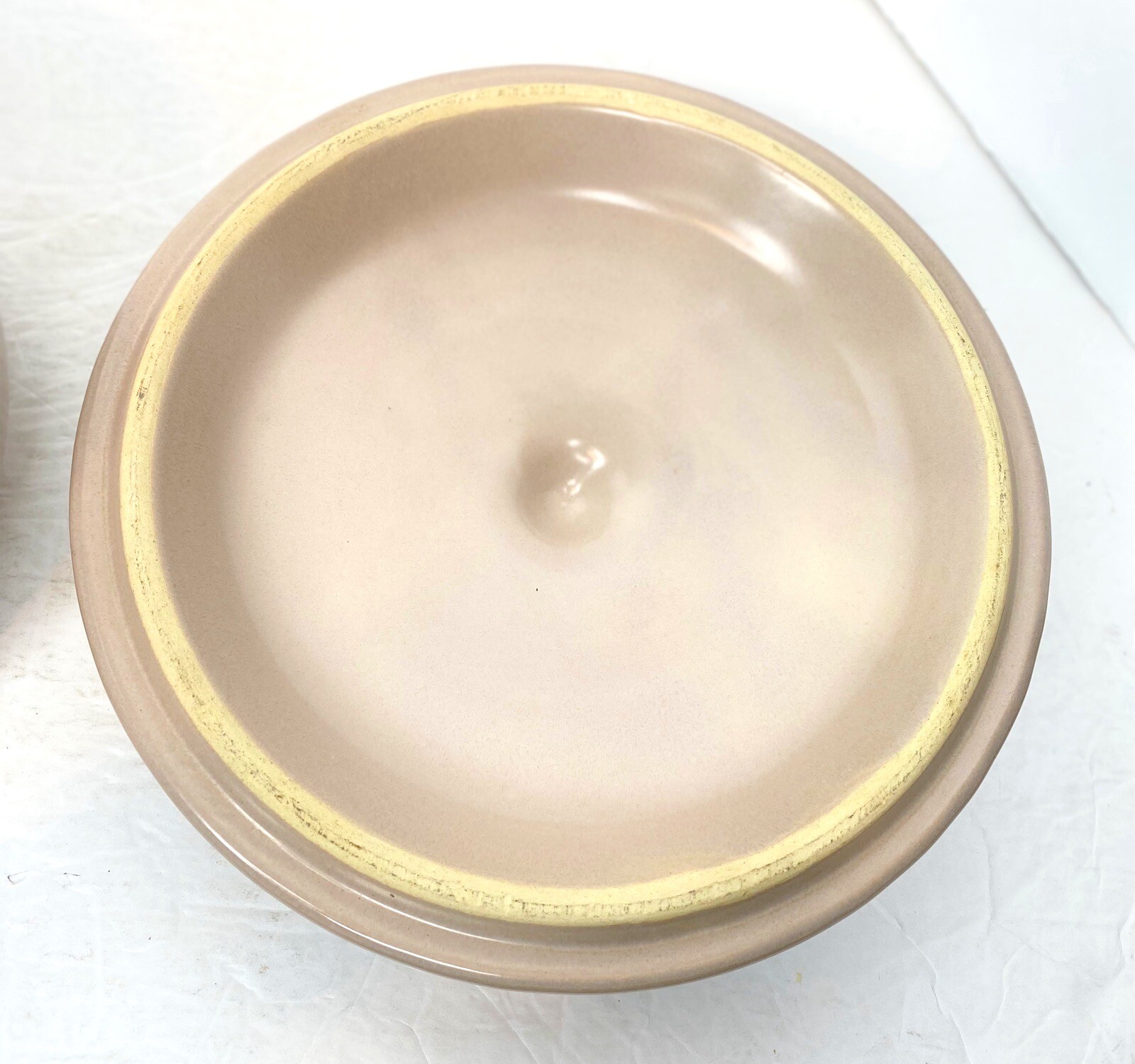 Vintage La Solana California Pottery Individual Covered Casserole Handle Pink