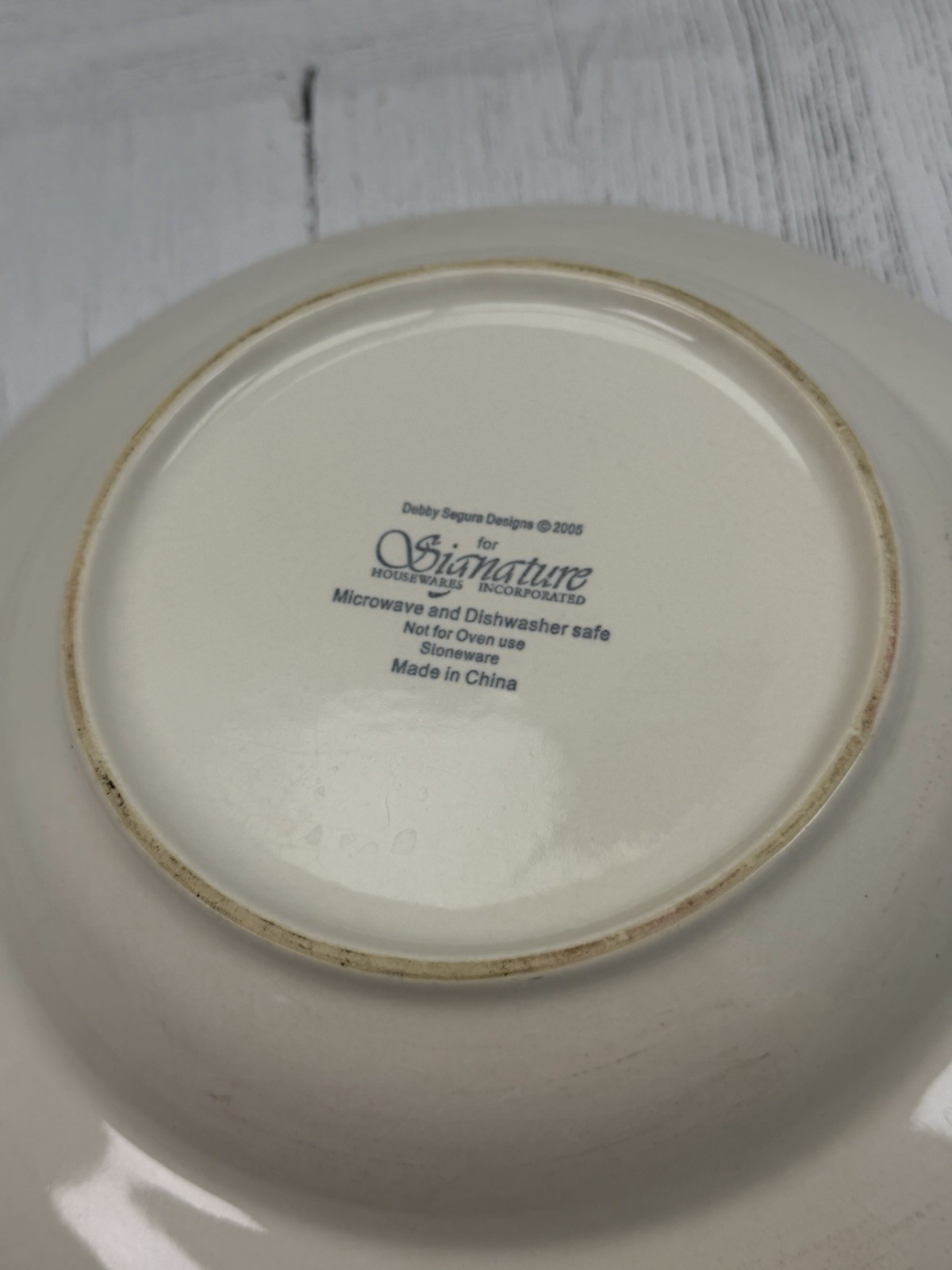 SET OF 4 Signature Housewares Sorrento IVORY White 11″ Dinner Plates