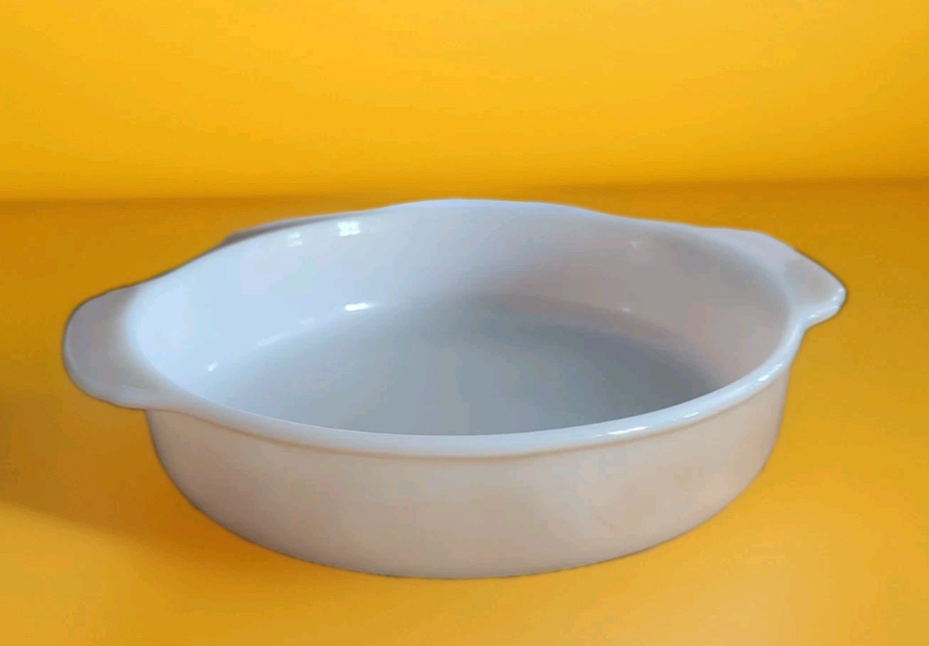 Anchor Hocking Fire King Peach Luster 9 Inch Pie Plate Dish Vintage
