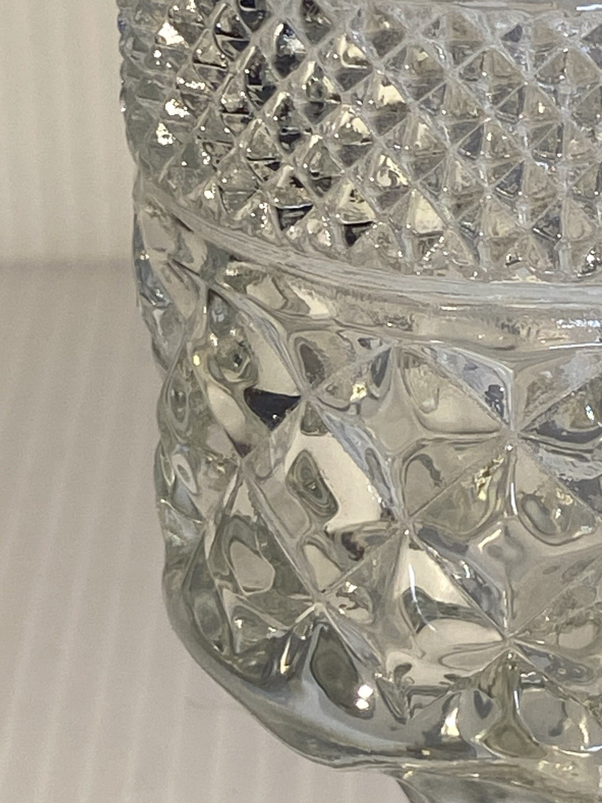 Wexford Anchor Hocking Goblets Set of 6 Diamond Cut 5 1/2 Inches Wine Stemware