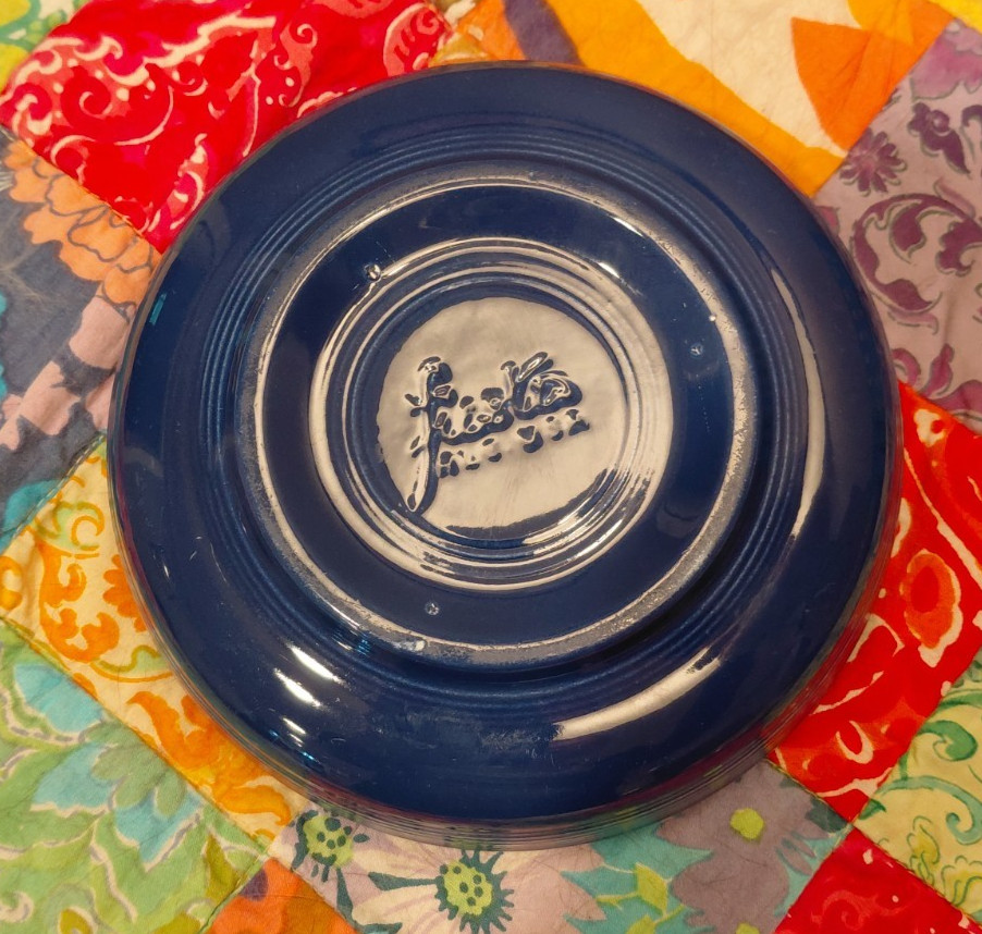 Wet foot – original Cobalt Blue Fiesta Dessert/Berry Bowl-6.25″-Circa 1936-1951