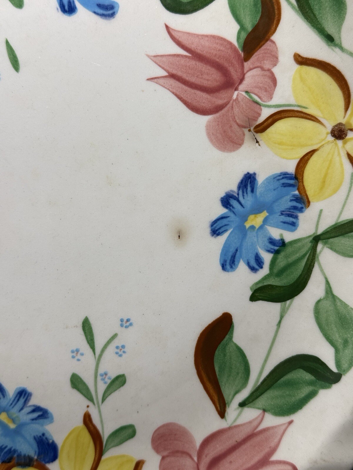 Blue Ridge Hand Painted Underglaze Southern Potteries Plate Spring Morning