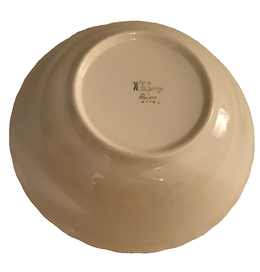 W. S. George Bolero Romance Deep 9 in Vegetable Serving Bowl Round VTG USA 1943