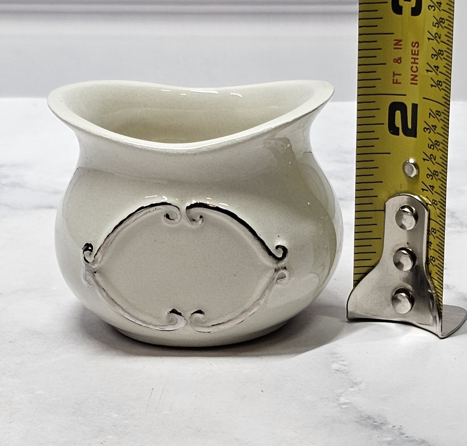 Vintage Studio Pottery Creamer And Sugar Bowl Set With Serving Trays Porcelain