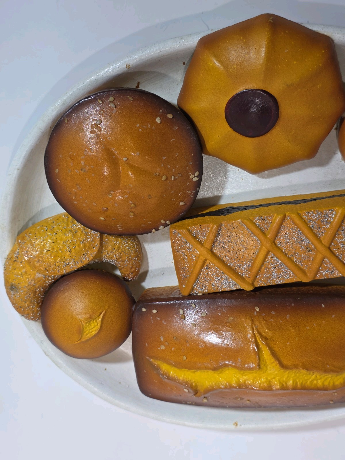 Handmade Bread And Prastries Plate/ kitchen or diner decor.