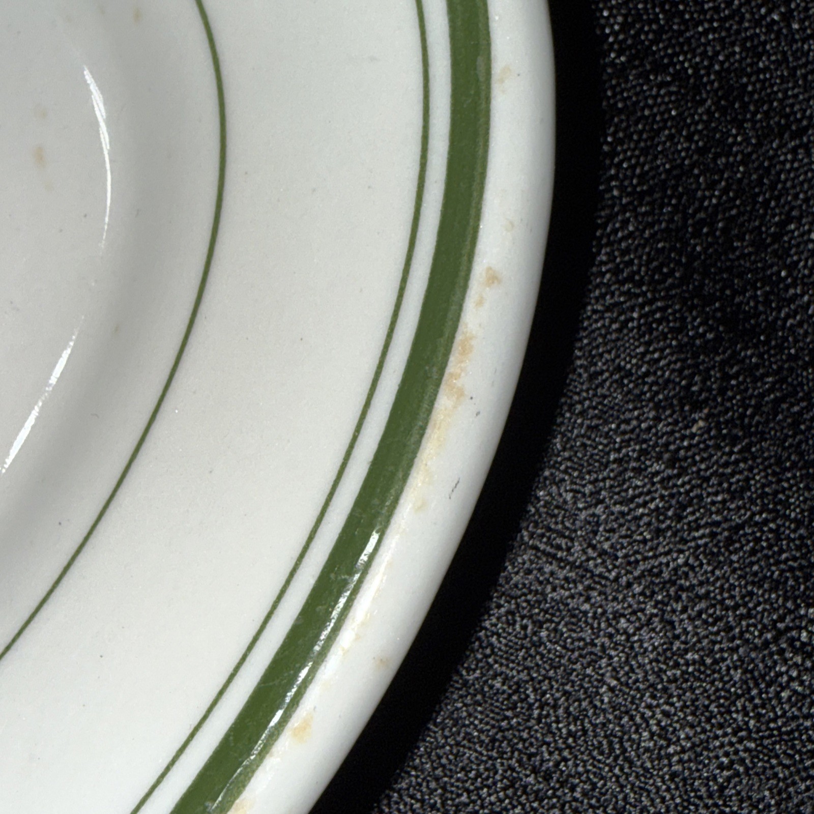 15.5” Sterling Vitrified China Restaurant Ware Green Oval Patter Plate Lot Of 3
