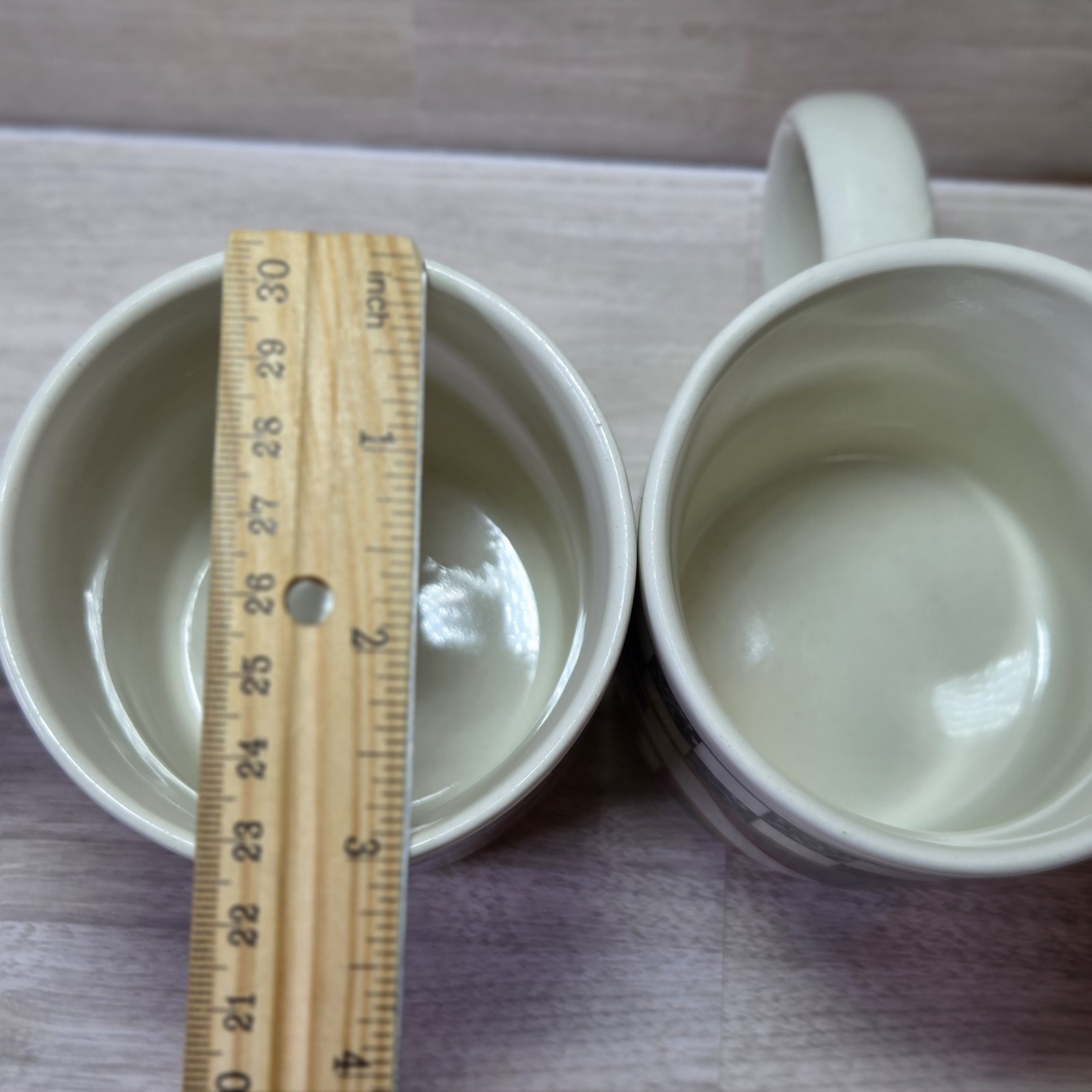 Vintage 80s 90s Geometric Southwestern Coffee Tea Mug Pair Set 1980s 1990s