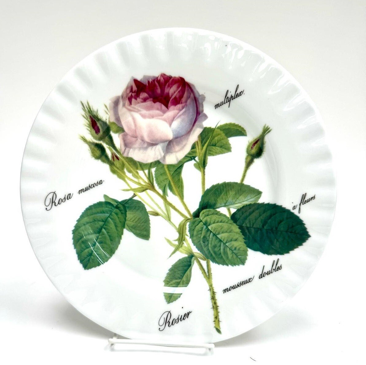10.75″ Bone Сhina Plate with décor Dinner Plate with Design Redoute Roses