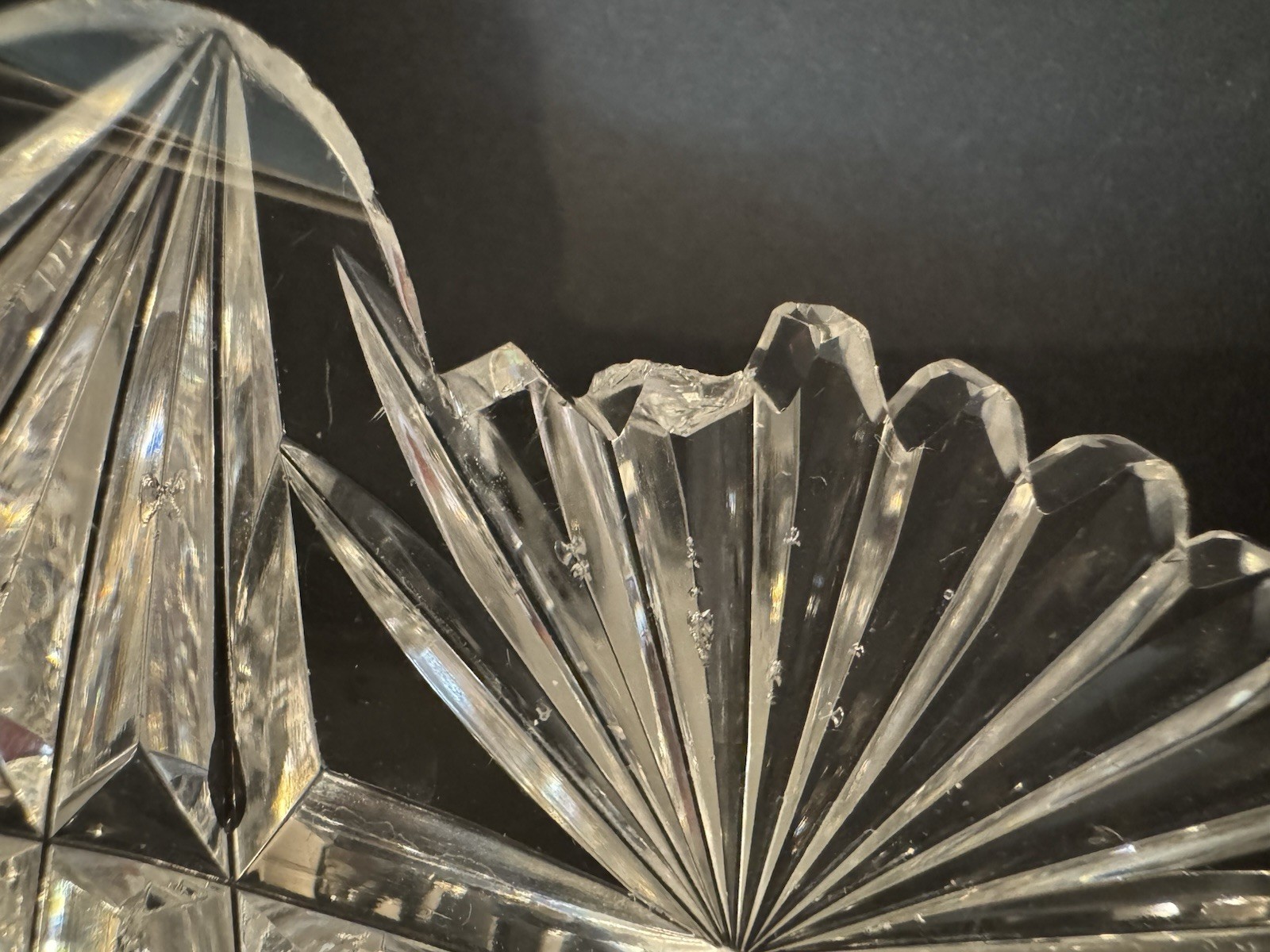 9” American Brilliant Period Crystal Glass Cut Bowl