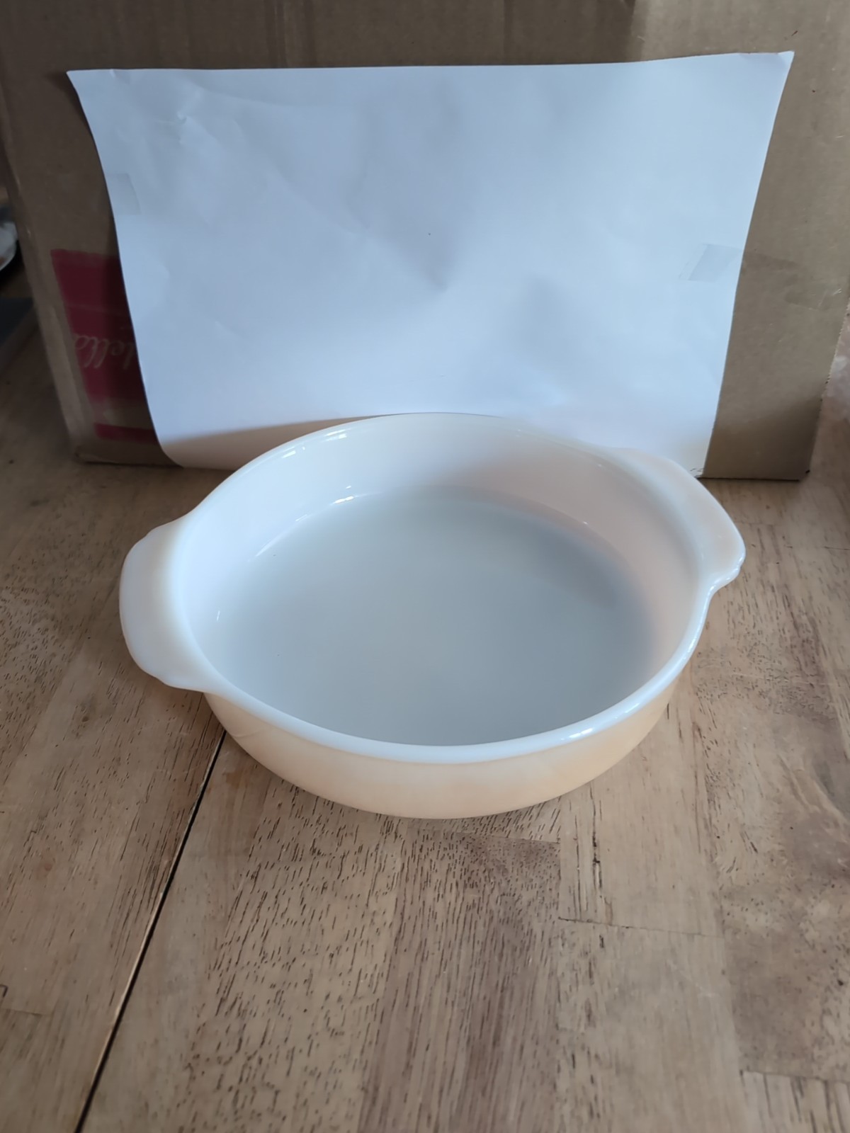 Anchor Hocking Fire King Peach Luster 9 Inch Pie Plate Dish Vintage