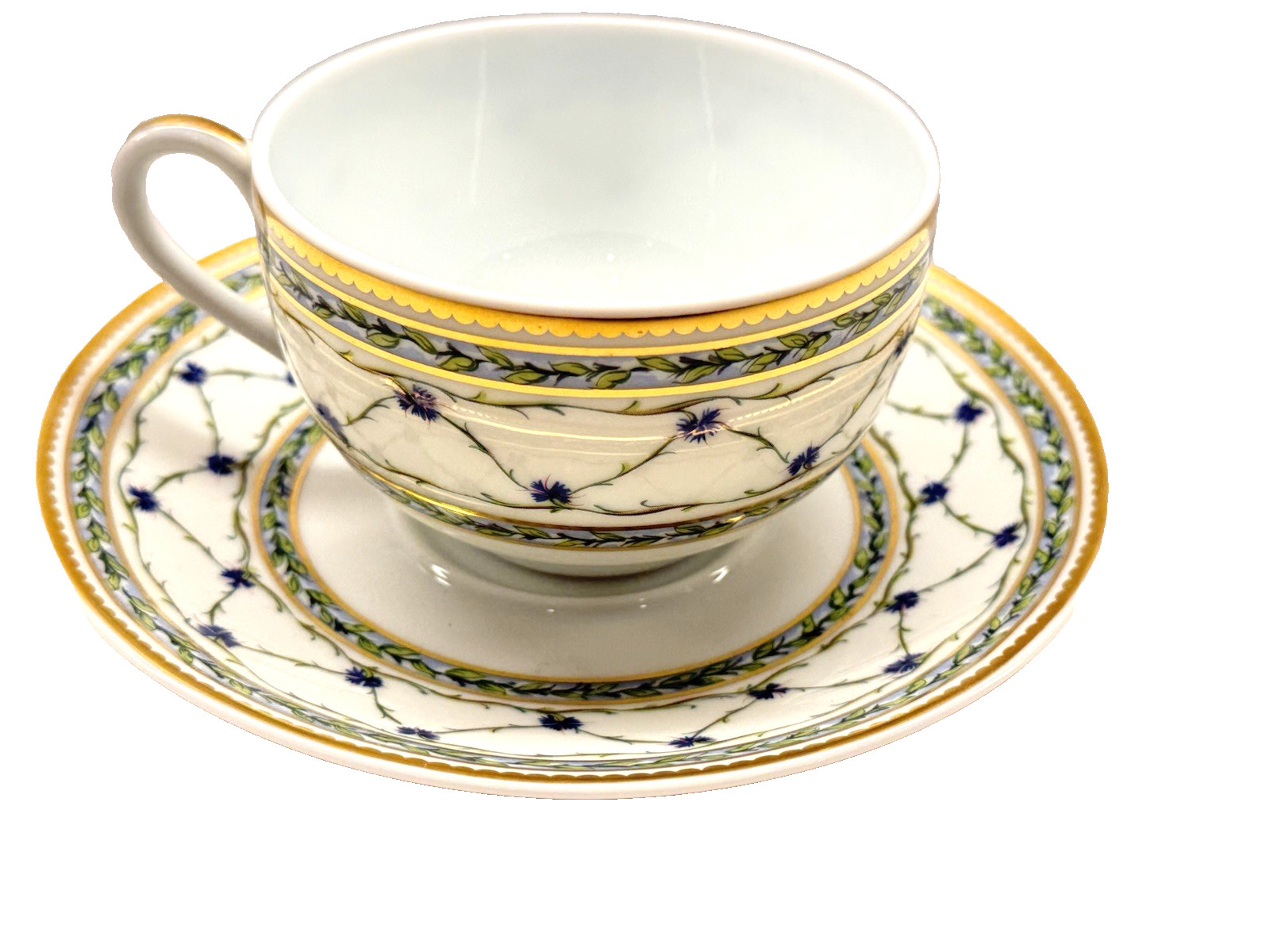 Raynaud Limoges “L’Allee Du Roy” Tea Cup & Saucer Set – Mint Condition – France