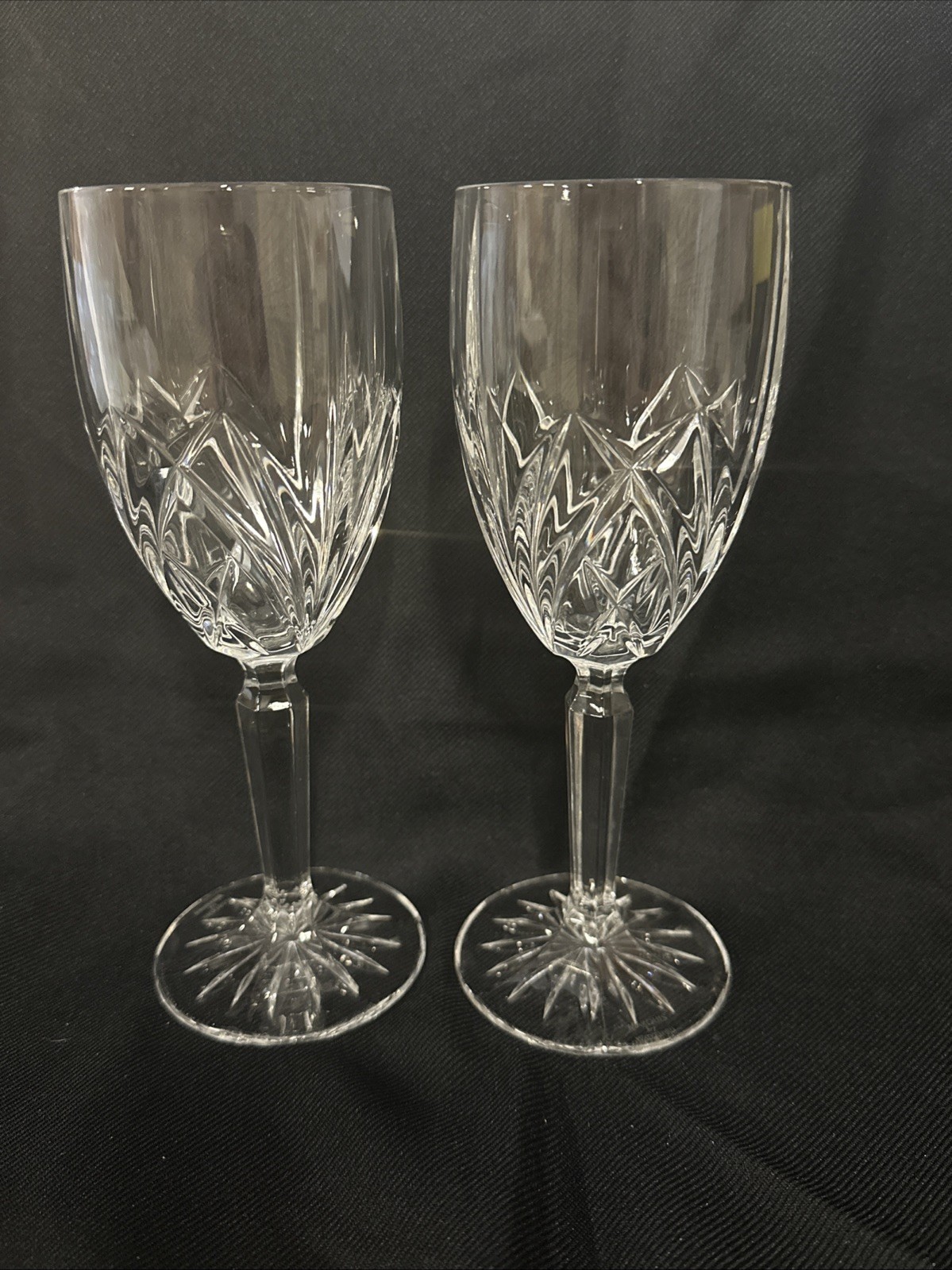 Waterford Marquis Brookside 7 7/8” 8 oz Wine Goblet Glass Water Wedding Set 2