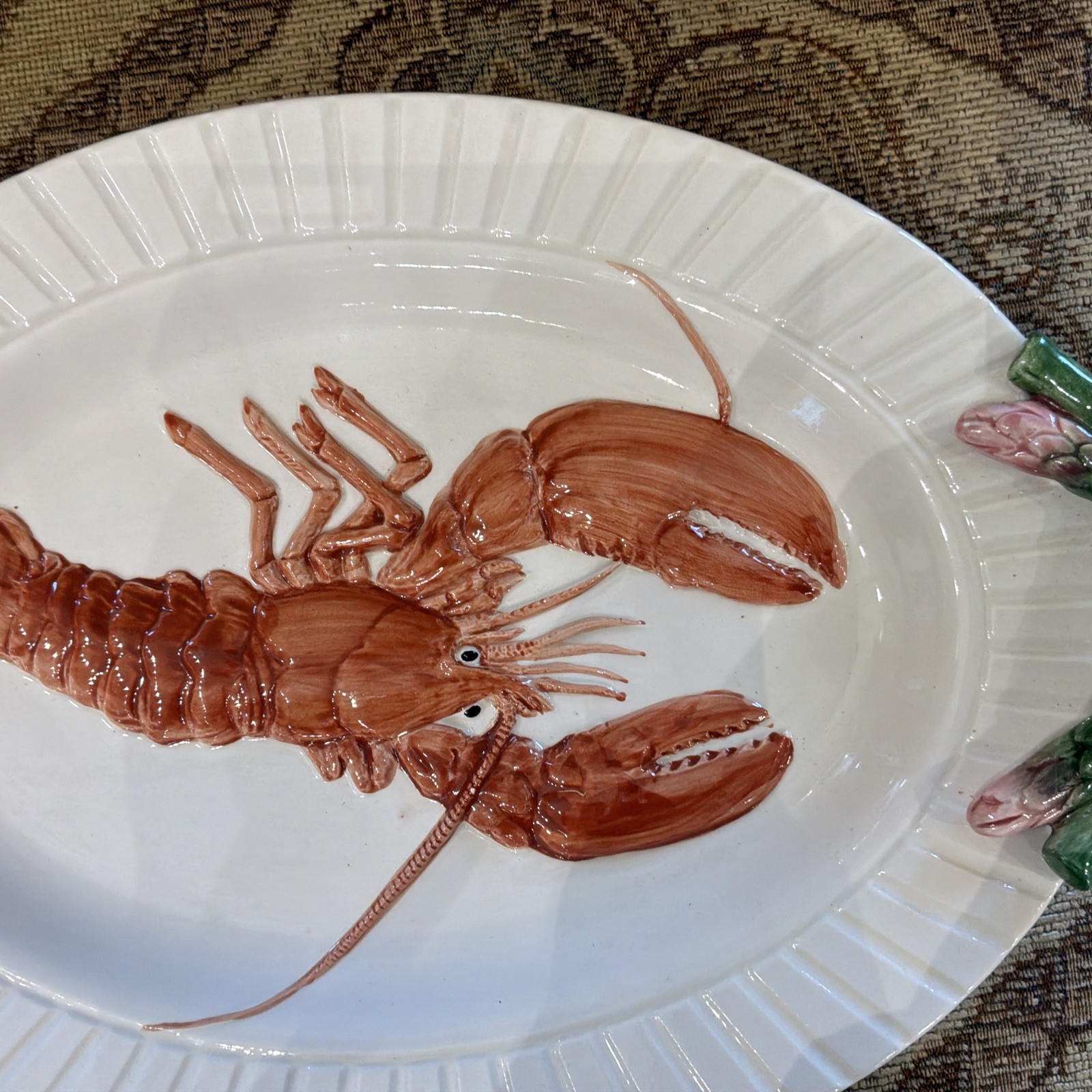 Fitz And & Floyd Fish Market Lobster Platter Plate 14” 1992
