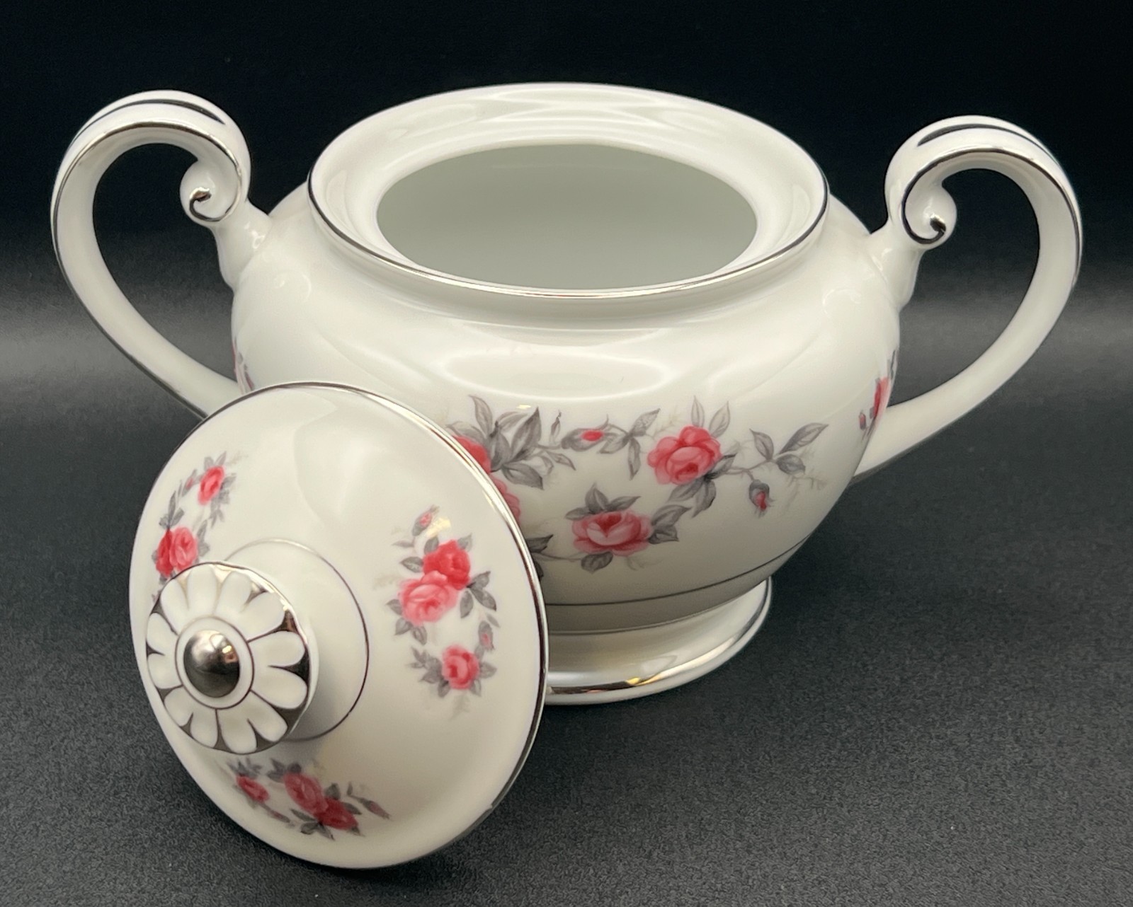 Kyoto Rose Garland China Creamer and Sugar Bowl Set | Vintage