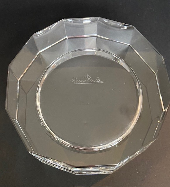 Rosenthal Crystal Faceted Trinket Dish Germany 4.25″ Vintage