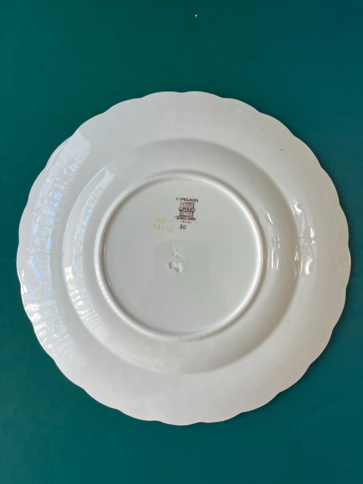Stunning Vintage COPELAND SPODE Signed J. Price Embossed Floral Fruit PLATE